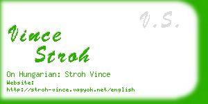vince stroh business card